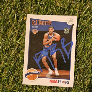 "RJ Barrett signierte Basketball Karte."