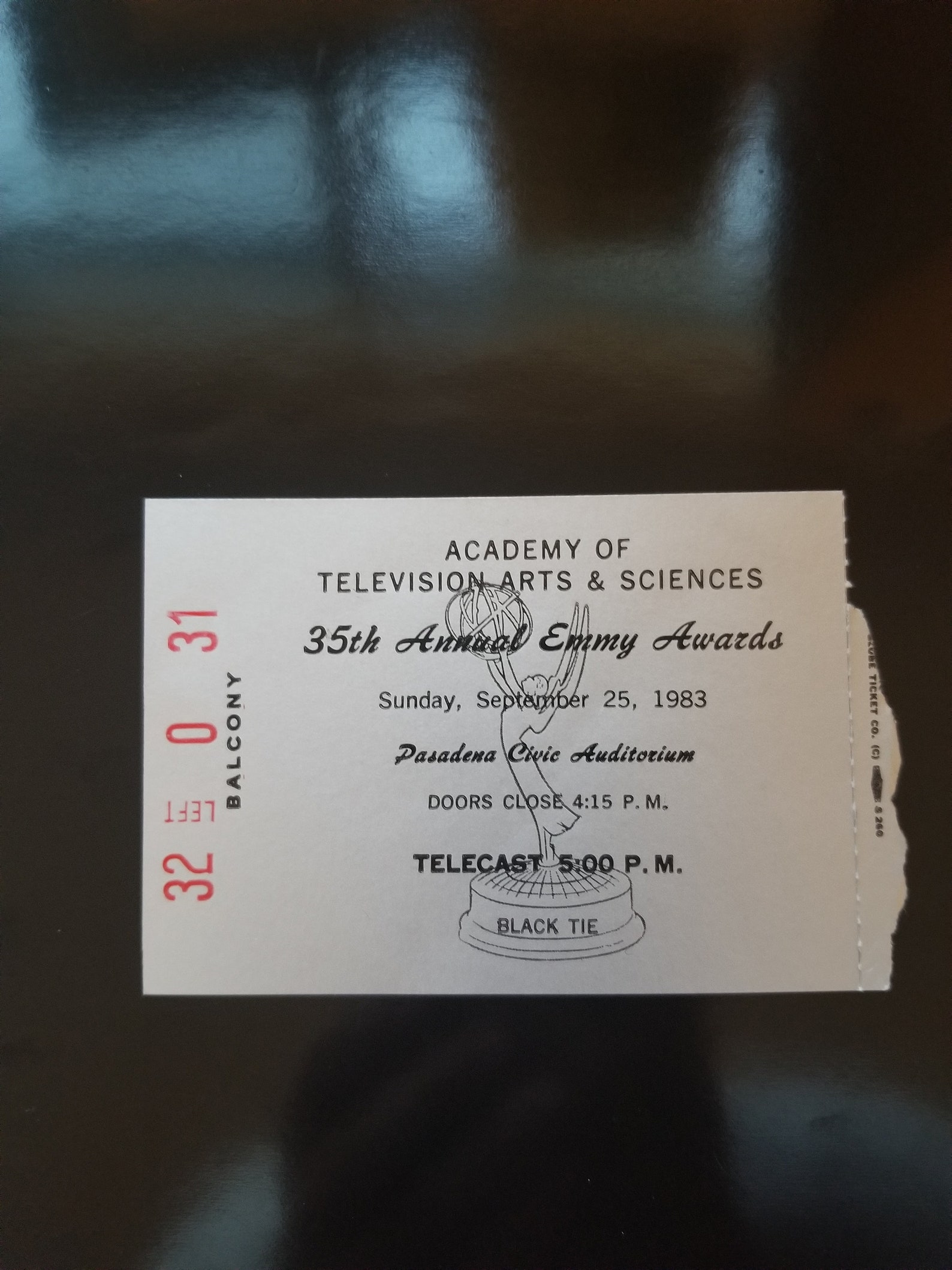 1983 Emmy Ticket Stub and Original Program Etsy