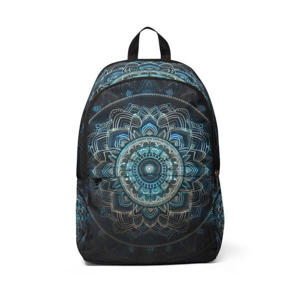 Boho Spirit Mandala Backpack | Unisex Festival Backpack | Hippie Style | Sacred Geometry | Music Festival | Witchy Style