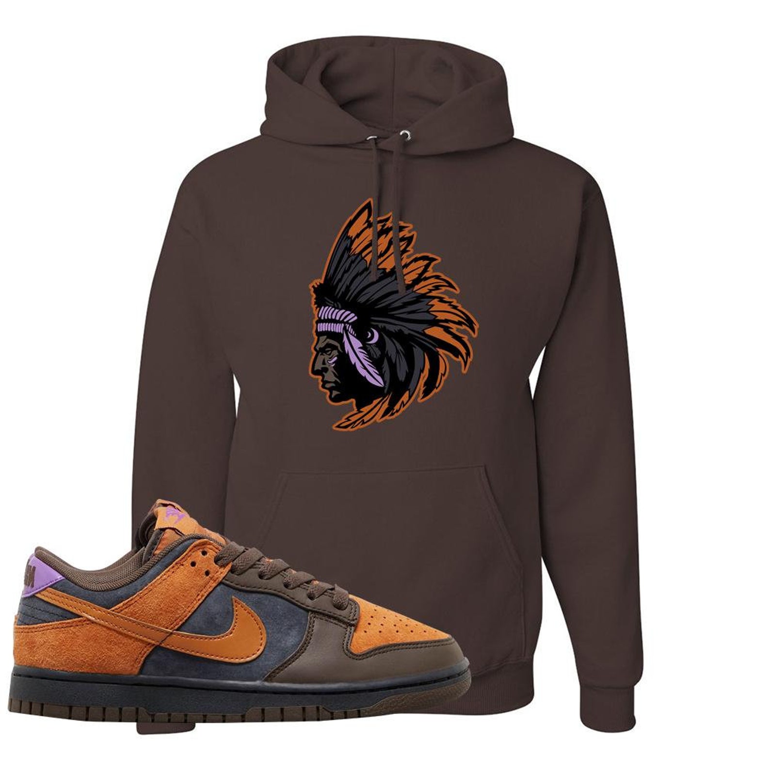 Cider Low Dunks Hoodie Indian Chief Chocolate Etsy