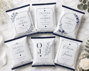 Personalised Crisp Packet Favours | Custom Crisp Bag Wrappers | Empty Snack Bags | Wedding Favours UK