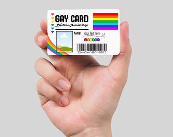 Official Gay Card - Customisable Joke Gift with Your Photo & Name