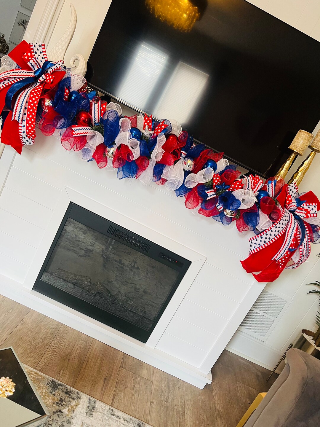 Patriotic Garland, 4th of July Garland, Patriotic Decorations