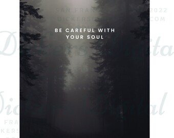 Be Careful with your Soul Phone Wallpaper Background and Digital Sticker - Affirmation Digitals