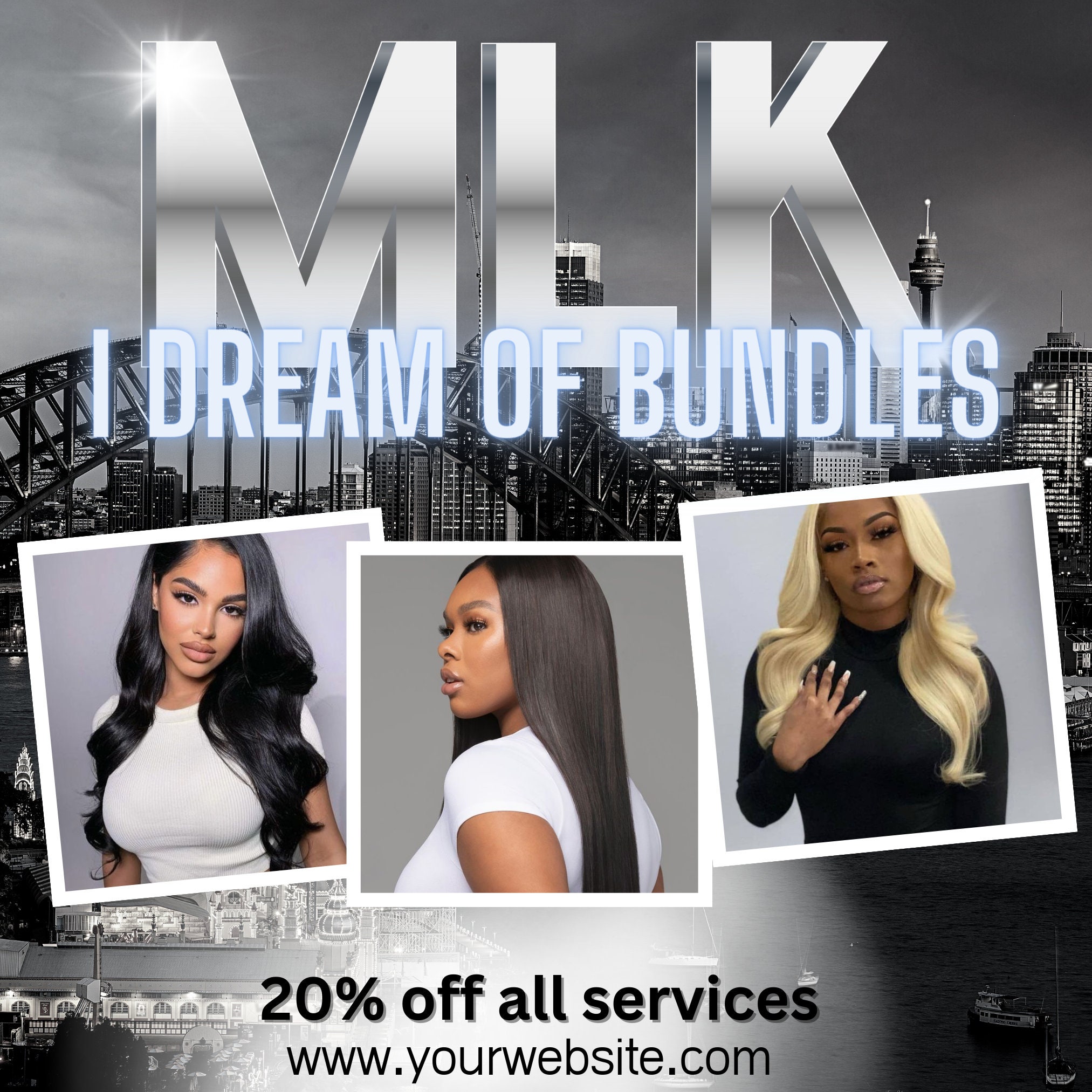 MLK Flyer, Hair Business Flyer, Hair Flyer, Martin Luther King Flyer Etsy