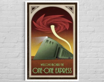 Infinity Train Art Deco Poster (A3)