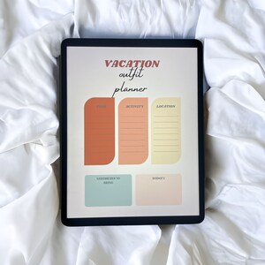 Vacation Planner | Vacation Style Planner | Style Guide | Style Planner Guide | Planner Template | Planners and Calendars