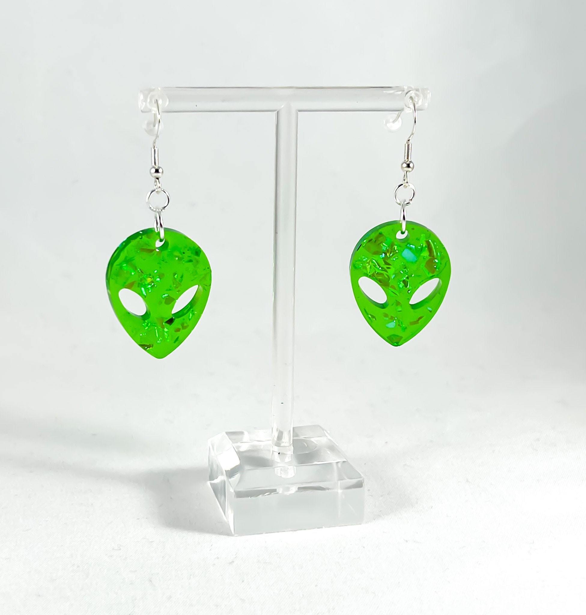 Gruselige Halloween Ohrringe Schädel Alien UFO Hex Produktbild-Vorschau 4