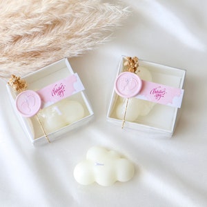 Personalized Cloud Candle Baby Shower Favors