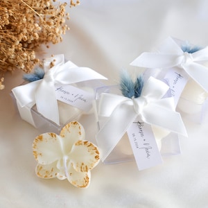 Personalisierte Orchidee Duftkerze Hochzeit Gefälligkeiten: Benutzerdefinierte Brautparty Geschenke