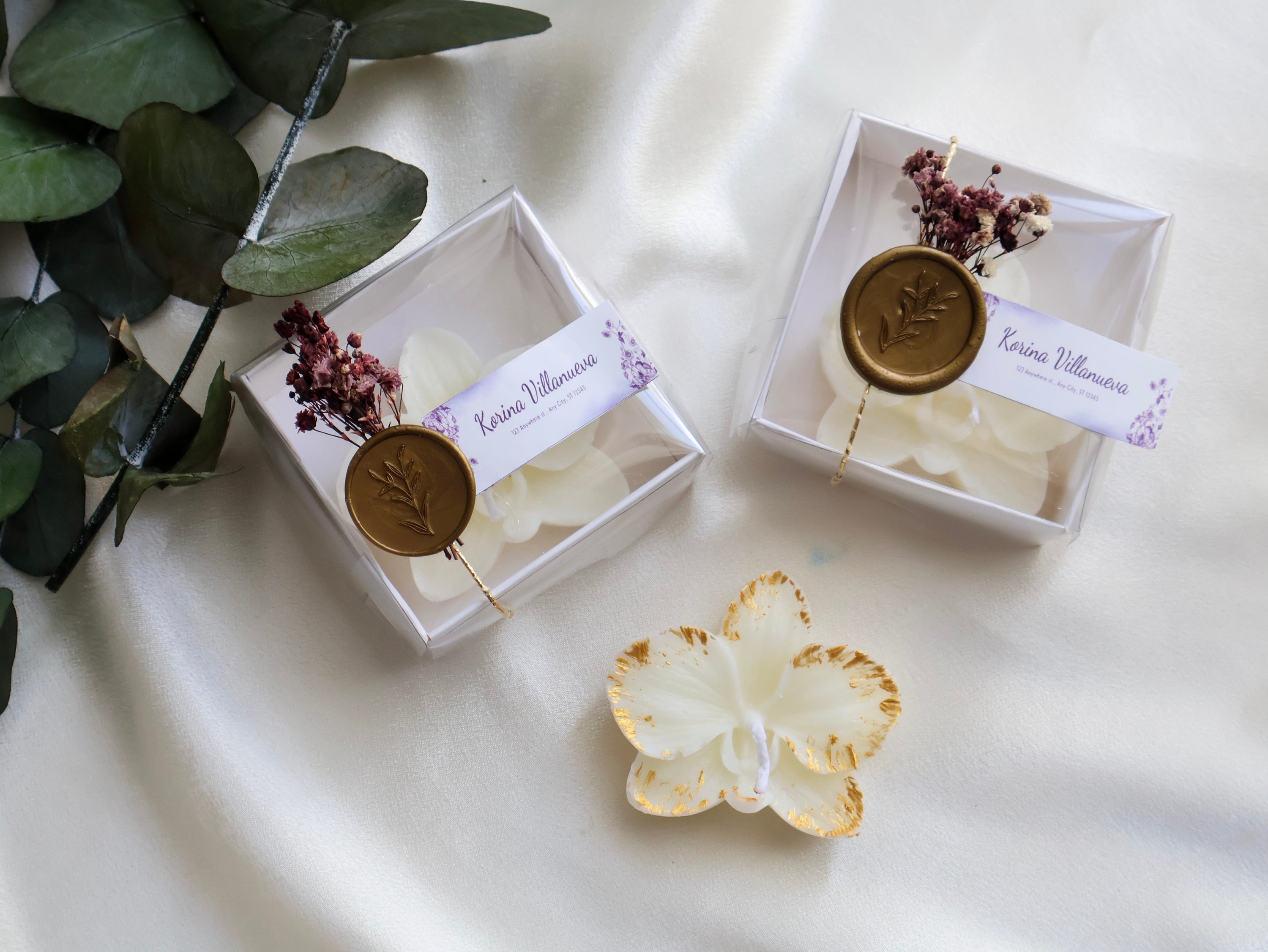 Lotus Flower Candle Wedding Favors: Personalized Orchid Scent - Etsy