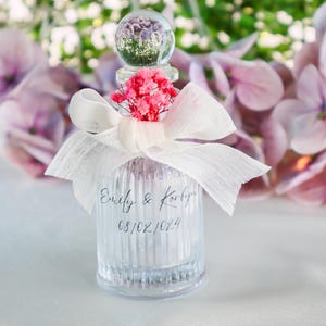 Bulk Wedding Favors, Luxury Favors Empty Cologne Bottle, Glass Bottle with Flowers, Engagement Favors, Henna Night Favors, Perfume bottle