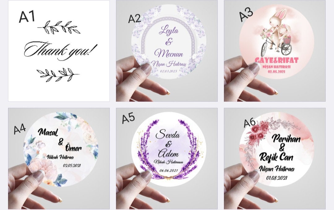 Personalized Round Circle Label Stickers,waterproof1.53inch Custom Name ...