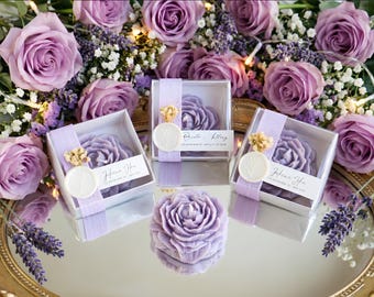 Personalized Baby Shower Candle – Rose Scent Baby Candle, Baby Shower Favors, Thank You Gifts & Baptism Favor