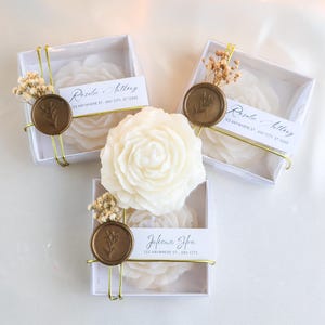 Baby shower Personalized Candle Favors for Guest, Wedding Candle Favors, Flower Candle Favor, Engagement Candle Favors, Bulk Candle