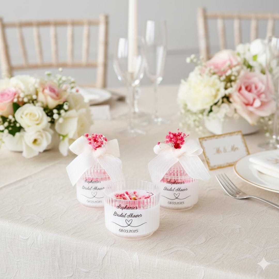 Wedding Favor Custom Candles, Bridal Shower Party Favors, Bulk Candle ...