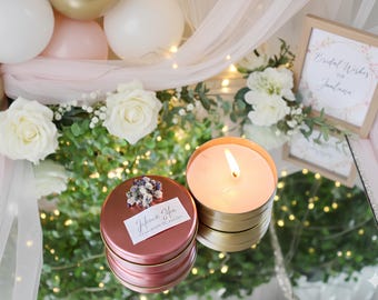 Velas de compromiso en lata – Recuerdos para bodas y fiestas de compromiso – Velas en lata – Recuerdos de boda al por mayor – Regalos de agradecimiento