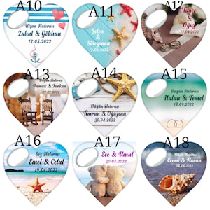 Abridor de garrafas magnético personalizado para lembrancinhas de casamento - 30 unidades