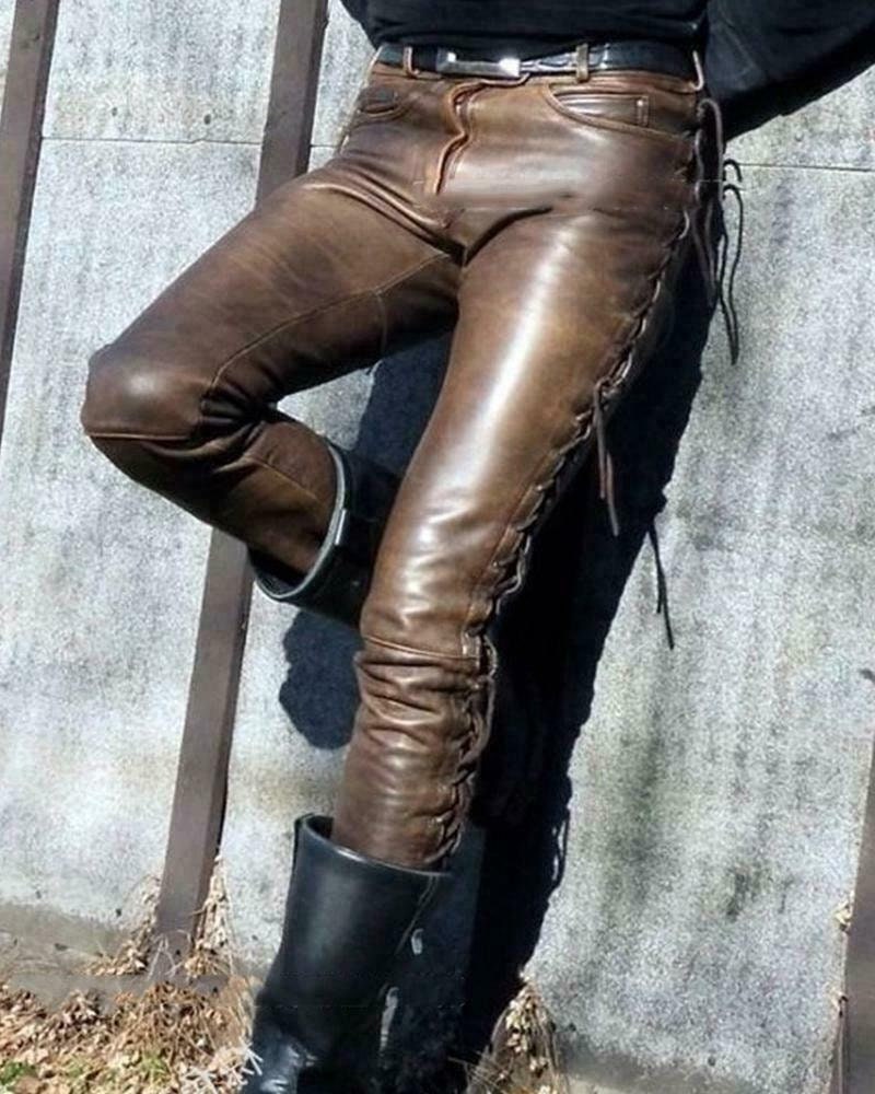 Rare Die Verruck Heit Leather Biker Motorcycle pants  clothing 