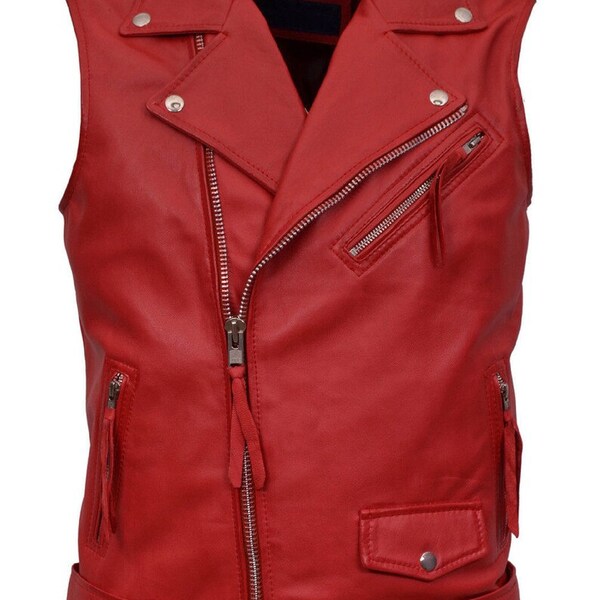Leather Vest Men Etsy