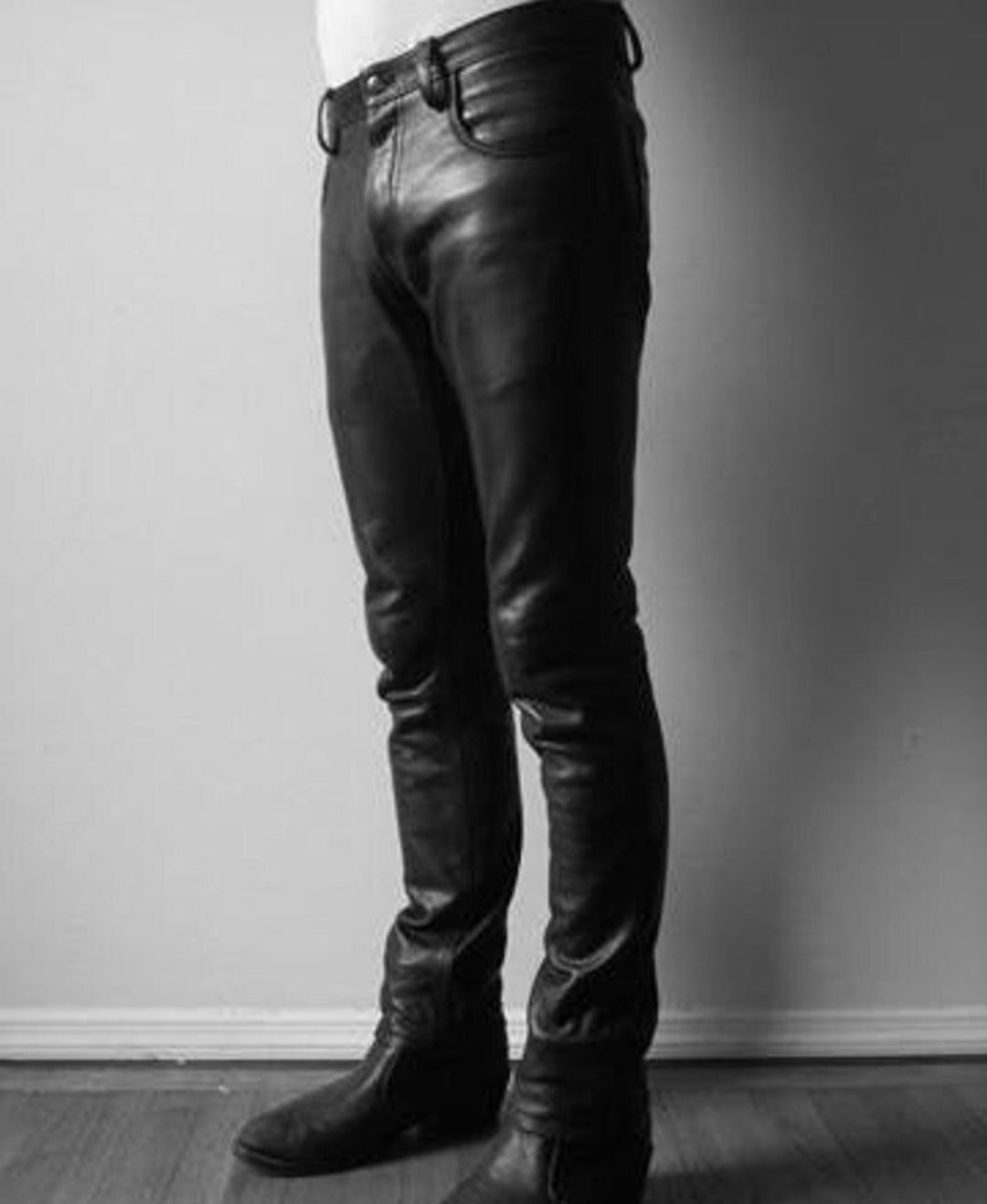 Men Black Leather Pant Men Black Genuine Leather Biker Etsy