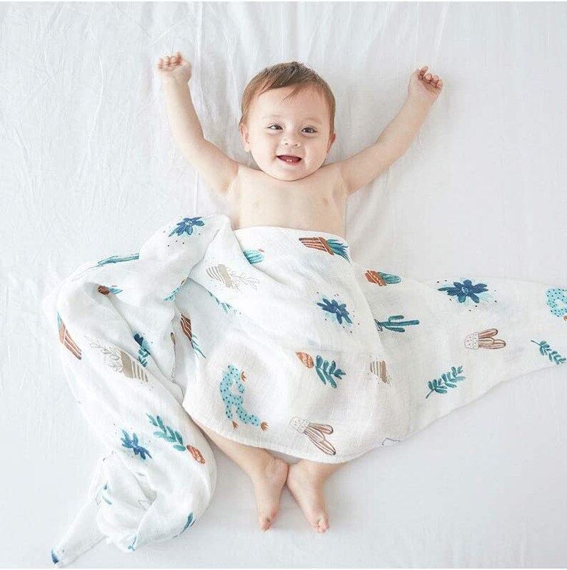Swaddle Blankets Muslin Large Size Bamboo & Cotton Material image 1