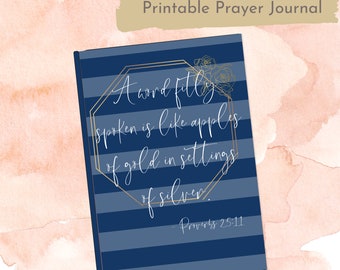 Fitly Spoken Prayer Journal - Navy