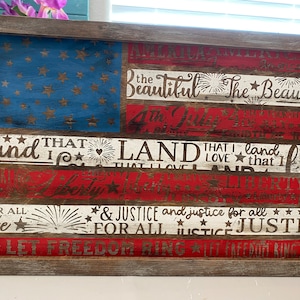 Double Sided American Flag Decor - Etsy