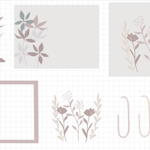 28 Neutral Color Stickers/Elements in a  Zip File for GoodNotes and other digital note taking applications