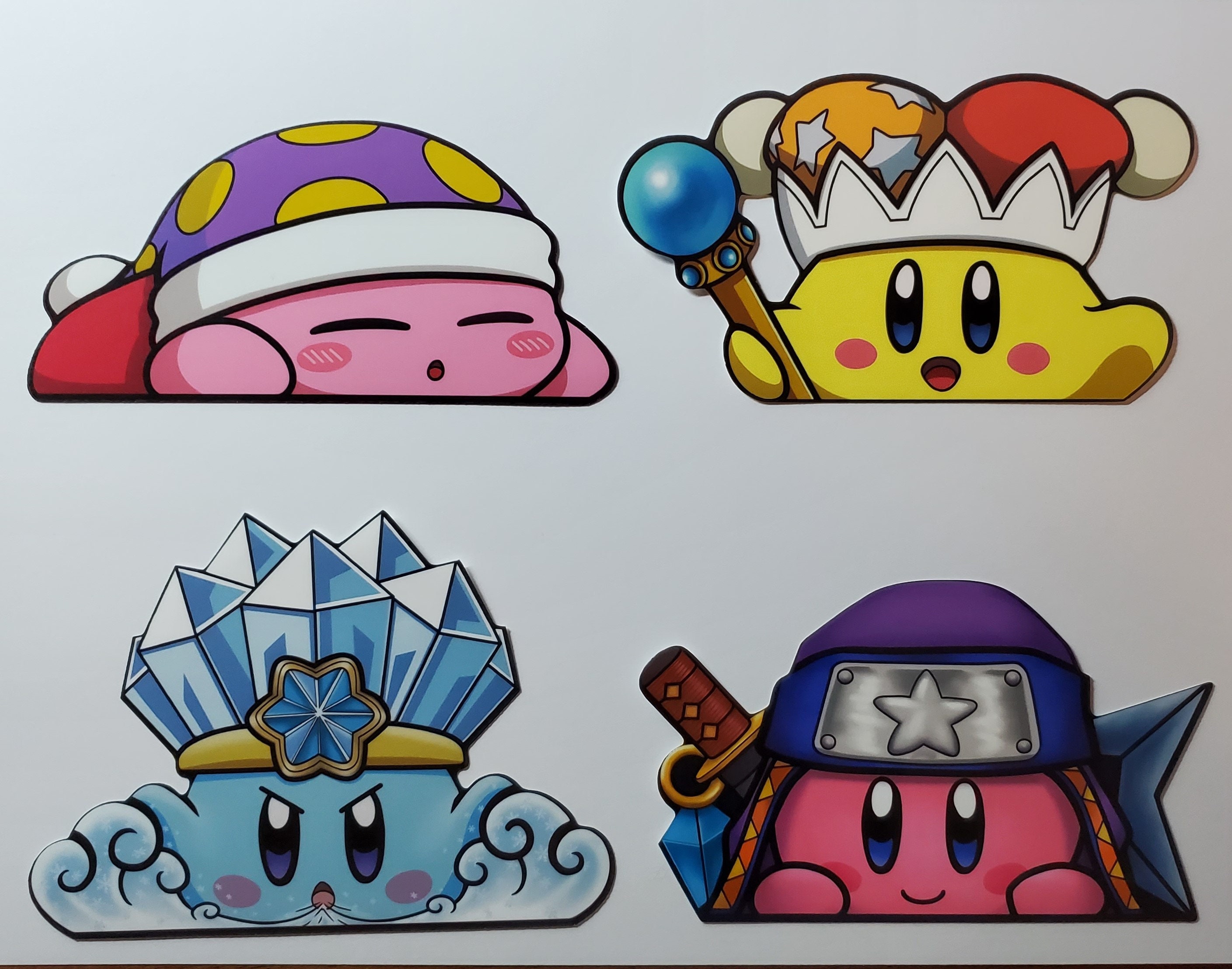 Kirby Powers Peeker Stickers sleep Kirby Beam Kirby Ice - Etsy