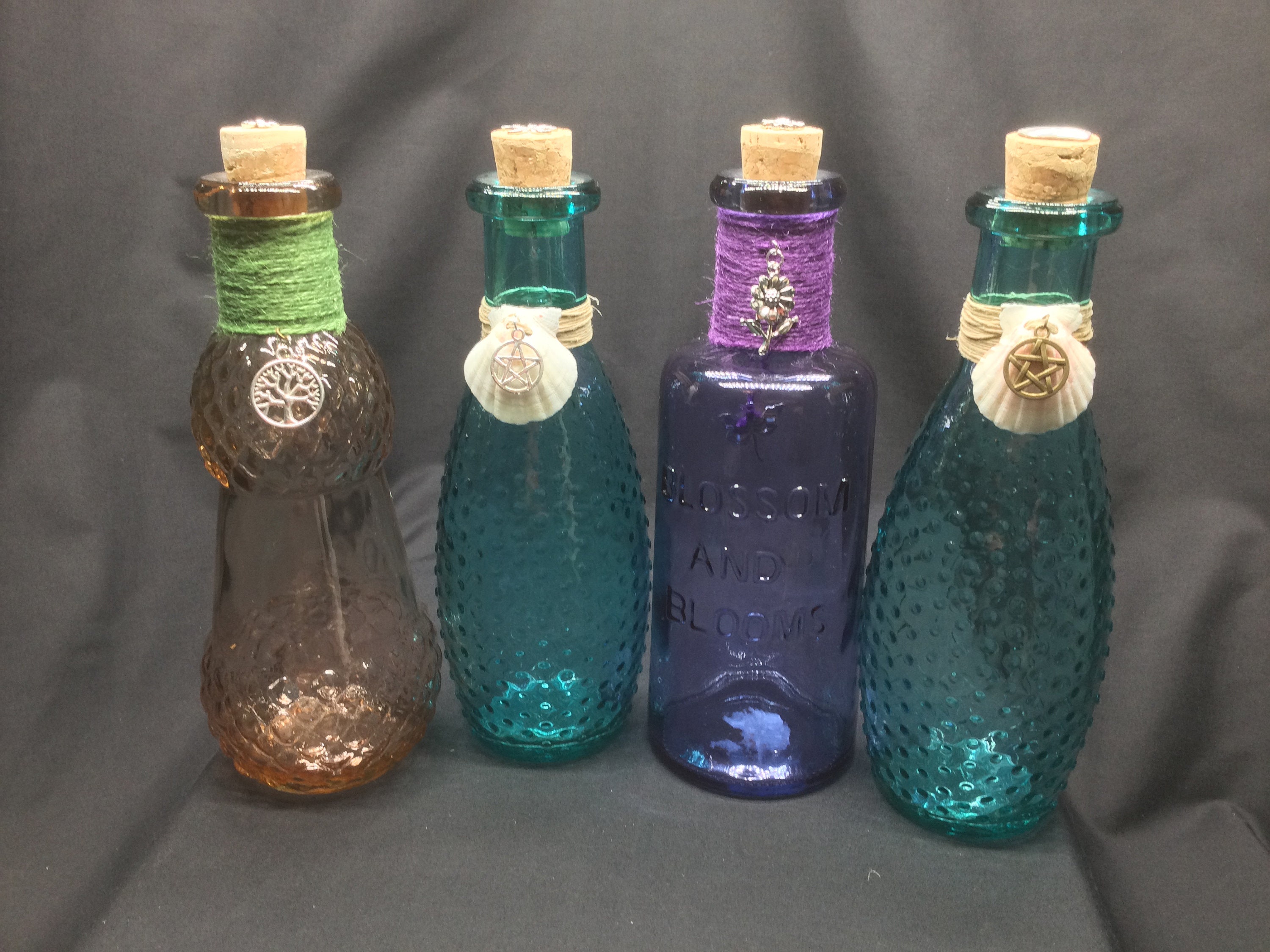 Potion Bottles, Spell Bottles, Decorative Bottles, Sea Witch, Green