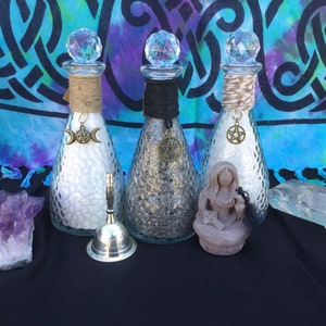 Witch Protection Set, Protection Salt, Cascarilla Powder, Black Salt, Rock Salt, Hoodoo, Voodoo, Wiccan, Witches Black Salt, Ritual Salt