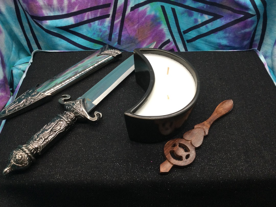 Moon Candle, Moon Phases, Ritual Candle,halloween Decor, Gothic ...