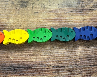 Pastelli personalizzati per pesci, pastelli arcobaleno, realizzati su misura
