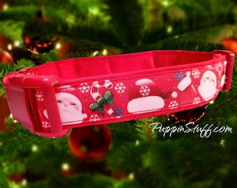Collar para perro de Papá Noel sonriente