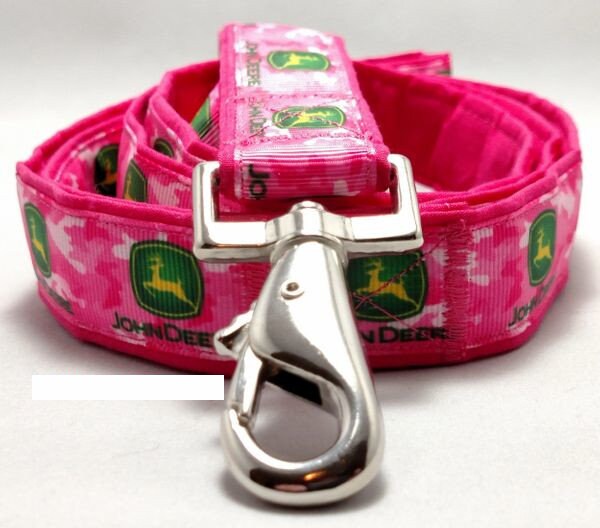 John Deere Hot Pink Dog Collar