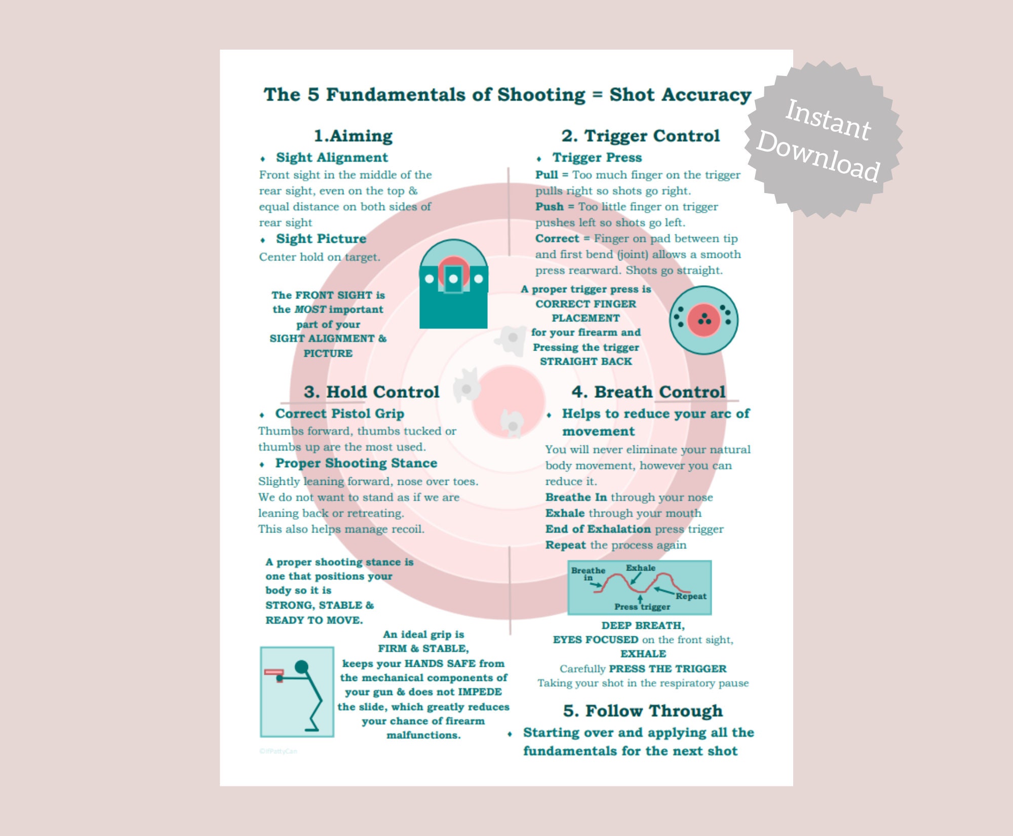 The 5 Fundamentals of Shooting - Etsy