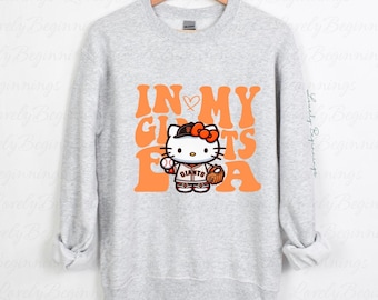 In My Giants Era Kitty Sweatshirt, Kawaii, Baseball, HK, Gifts, Championship, sports, kawaii