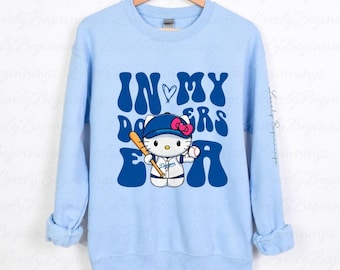In My Dodgers Era Kitty Sweatshirt, Kawaii, Baseball, HK, Gifts, Championship