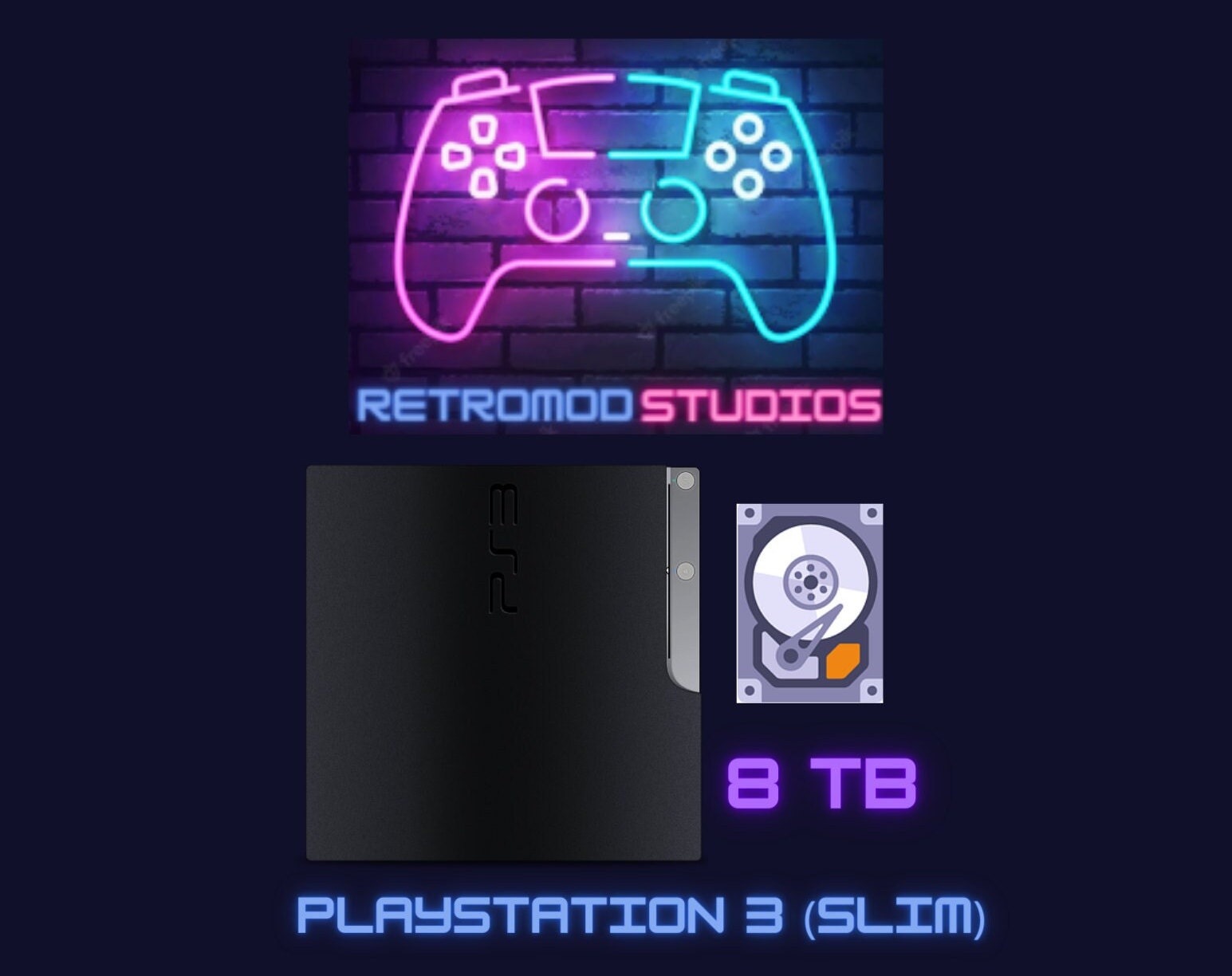 Playstation 3 4.90 Evilnat Console W/ 1 TB Internal SSD 