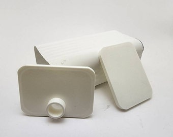 6x Hydroponic Endcaps - (Vinyl Downspout Endcaps 3X4)