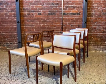 1960s Danish Rosewood Dining Chairs by Niels Møller