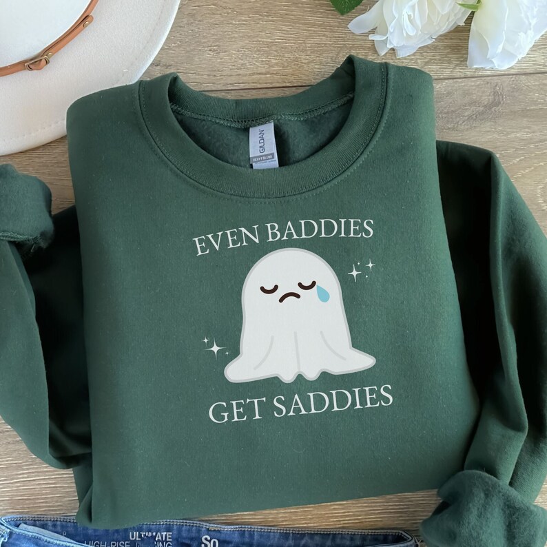 Even Baddies Get Saddies Oversized Sweatshirts Aesthetic Etsy