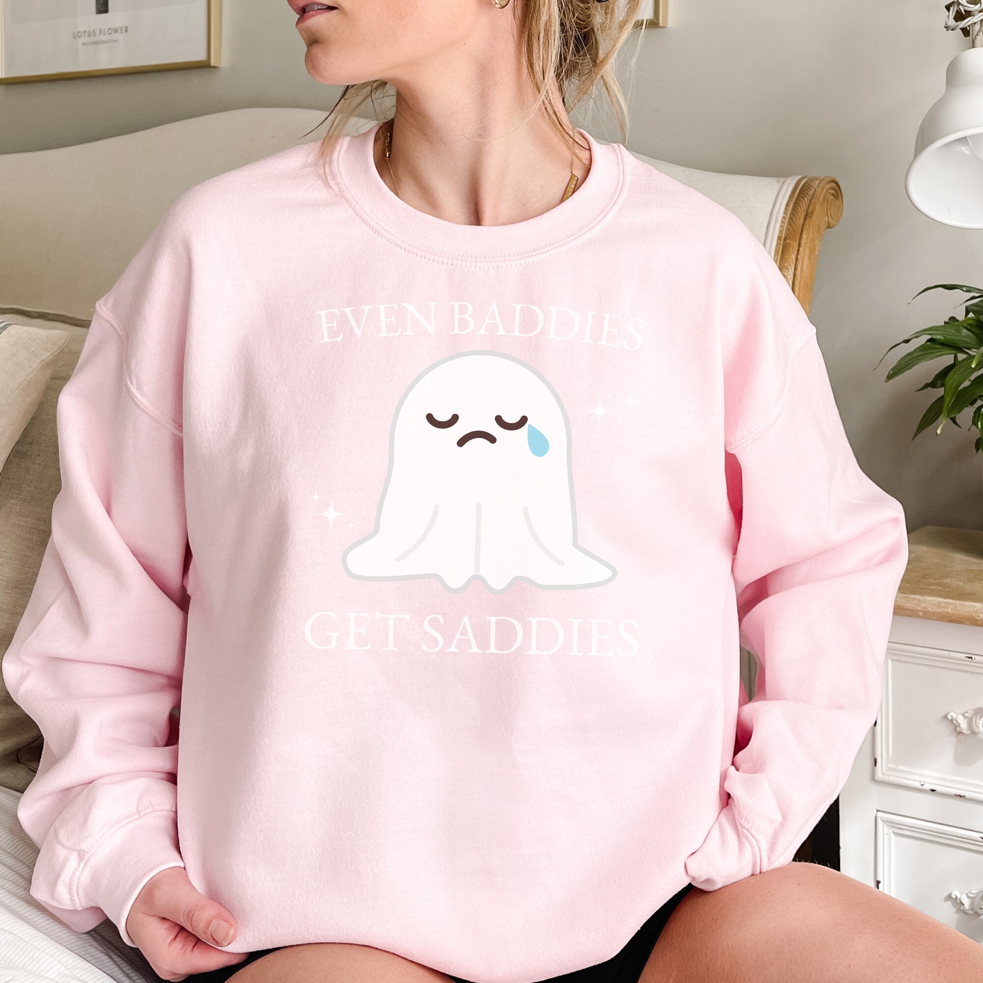 Even Baddies Get Saddies Oversized Sweatshirts Aesthetic Etsy