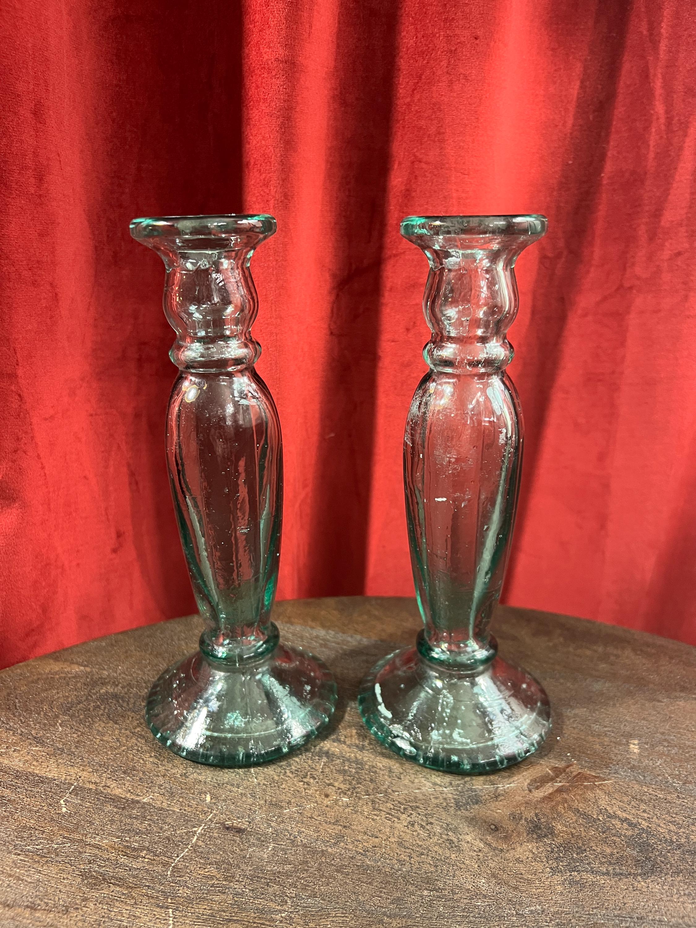 RECYCLED GLASS MADE IN SPAIN グリーン系ボトル3個 【公式通販】