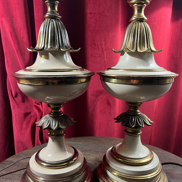 Set of 2 Stiffel Torchiere / Buffet Table Top Vintage Lamps || Hollywood Regency / MCM / Mid-Century from designer, Tommi Parzinger