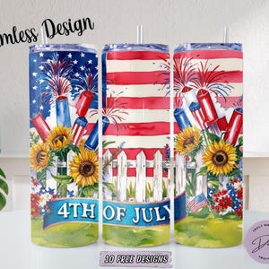 4th Of July American Flag 20 oz Skinny Tumbler Sublimation Design, 4th Of July PNG, Patriotic Tumbler PNG, America Tumbler Wrap, 2Variations