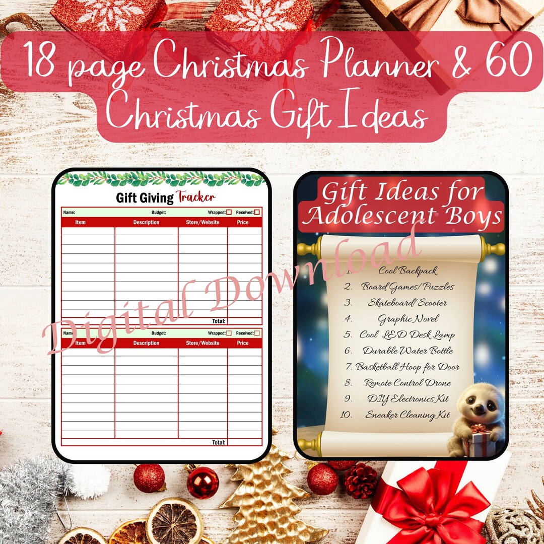 Christmas Organization Planner Gift Tracker Printable Xmas to - Etsy