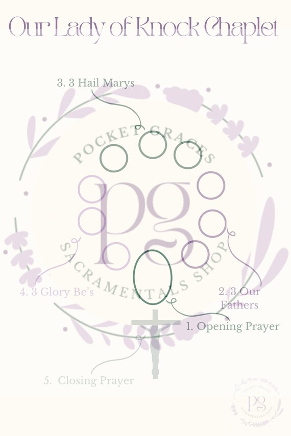 Our Lady of Knock Chaplet Prayer Guide Digital Download Etsy