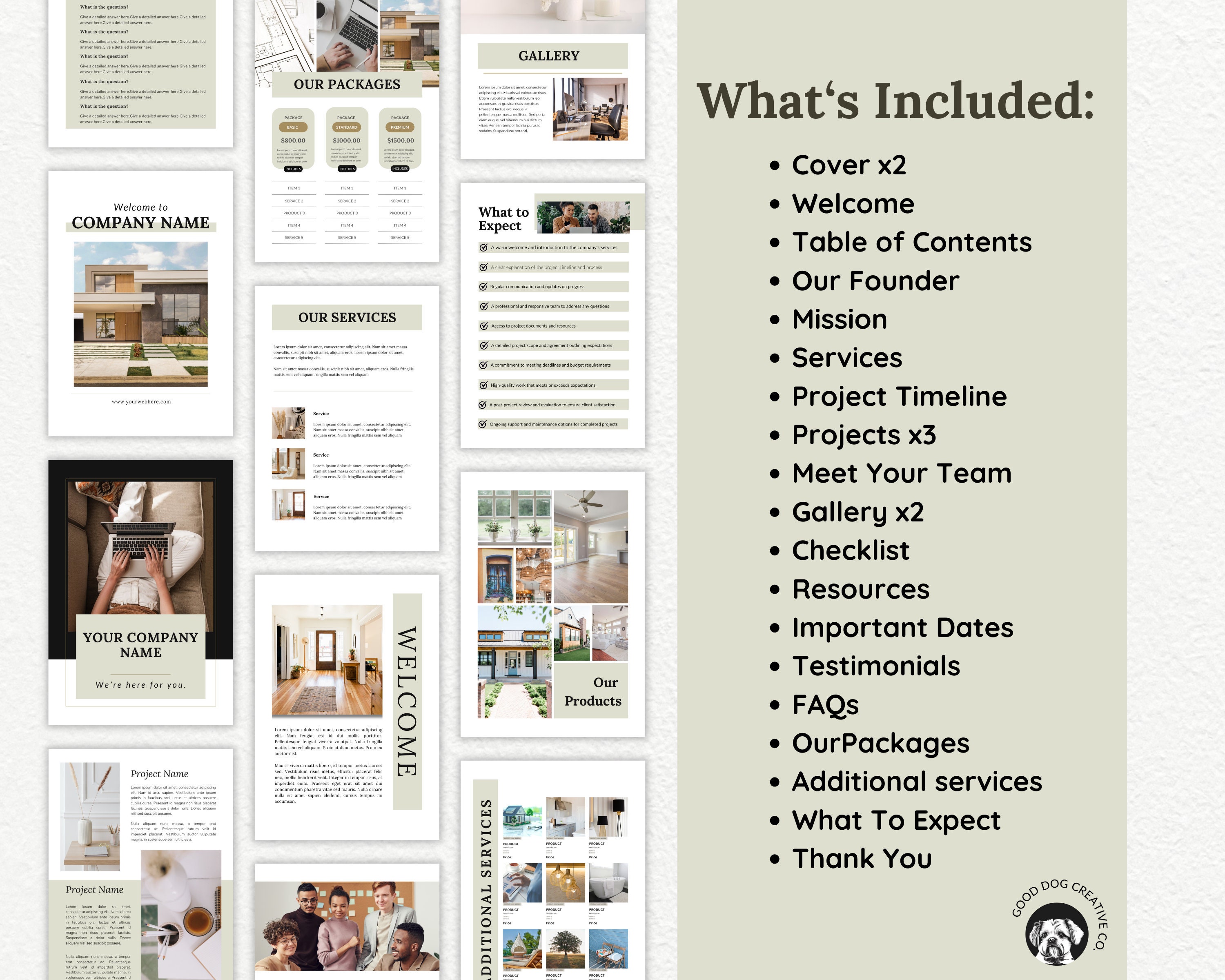 Small Business Contractor Brochure Welcome Packet - Etsy